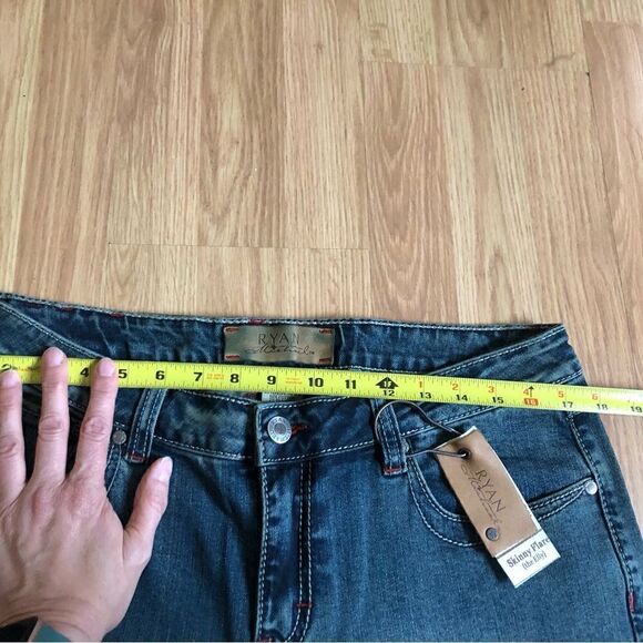 NWT Ryan Michael Western Skinny Flare The Elly Denim Blue Jeans Women’s 12/32 - Picture 8 of 10